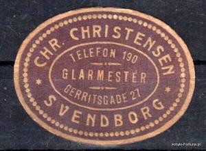 Zalepka Ch. Christensen - Svendborg  - Dania Nr 508/a