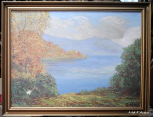 Obraz na płótnie  - Jezioro w górach - Nr 89/B