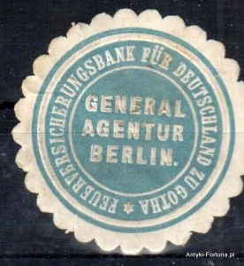Zalepka , winieta, siegielmarke -- General Agentur Berlin Nr 4/a