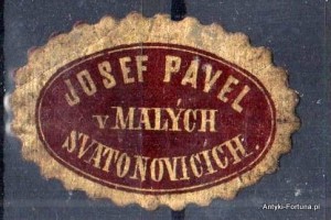 Winieta, siegielmarke - Josef Pavel v. Malych Svatonovicich- Nr 24/a