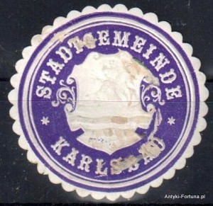 Winieta, siegielmarke , zalepka -  Karlsbad - Nr 101/a