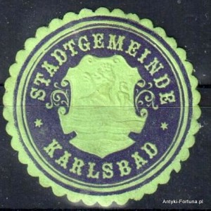 Winieta, siegielmarke , zalepka -  Karlsbad - Nr 102/a
