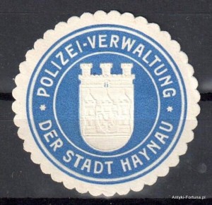 Winieta, siegielmarke , zalepka- Haynał - Chojnów - Pl 57 Policja
