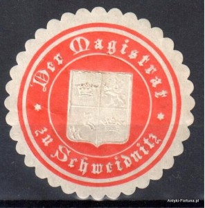Winieta, siegielmarke , zalepka - Schweidnitz - Świdnica - Pl 61
