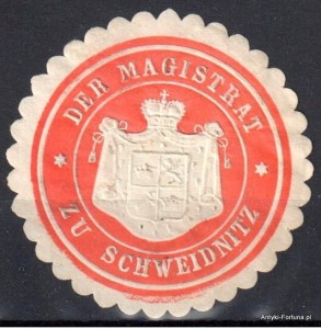 Winieta, siegielmarke , zalepka - Schweidnitz - Świdnica - Pl 62