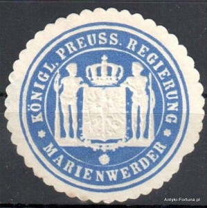 Winieta, siegielmarke , zalepka- Marienwerder - Kwidzyn - Pl 142