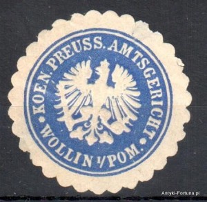 Winieta, siegielmarke , zalepka - Wollin - Wolin - Pl 177