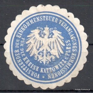 Winieta, siegielmarke , zalepka - Pless - Pszczyna - Pl 180