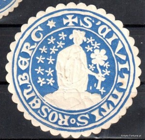 Winieta, siegielmarke , zalepka - Rosenberg - Susz - Pl 216