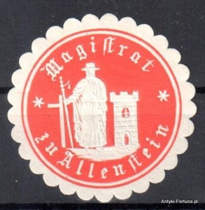 Winieta, siegielmarke , zalepka - Allenstein - Olsztyn - Pl 221