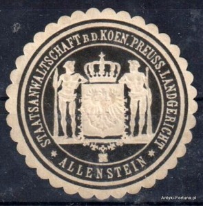 Winieta, siegielmarke , zalepka - Allenstein - Olsztyn - Pl 235