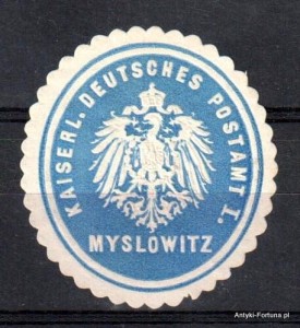 Winieta, siegielmarke , zalepka  - Myslowitz - Mysłowice - Pl 241 Poczta