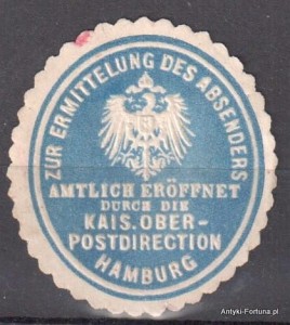  Winieta, siegielmarke  - Hamburg - Poczta - Nr 729/A