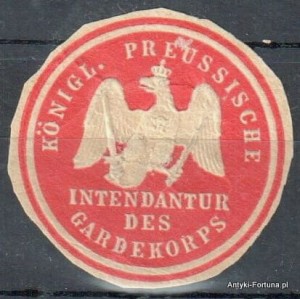  Winieta, siegielmarke  - Intendantur des Gardekorps - Nr 739/A