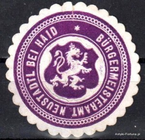 Winieta, siegielmarke , zalepka  - Neustadtel - Nr 859/A