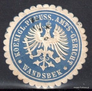 Winieta, siegielmarke , zalepka - Wandsbek - Nr 1125/A