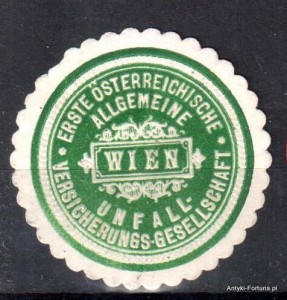 Winieta, siegielmarke , zalepka - Unfall - Wien  - Nr 1231/A Ubezpieczenia