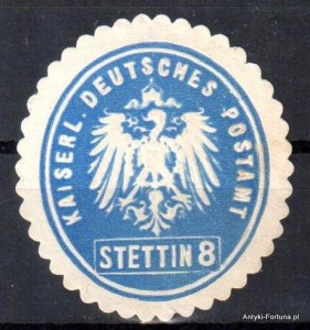 Winieta, siegielmarke , zalepka - Stettin - Szczecin - Pl 265 Poczta