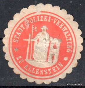 Winieta, siegielmarke , zalepka - Allenstein - Olsztyn - Pl 303