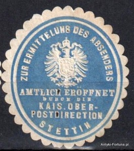 Winieta, siegielmarke , zalepka - Stettin - Szczecin - Poczta - Pl 337