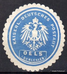  Winieta, siegielmarke , zalepka - Oels - Oleśnica - Pl 344