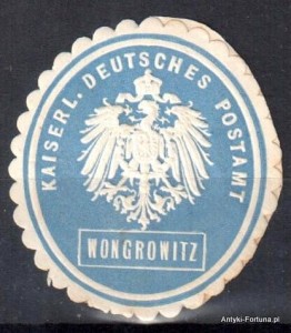  Winieta, siegielmarke , zalepka - Wongrowitz - Wągrowiec - Poczta - Pl 381