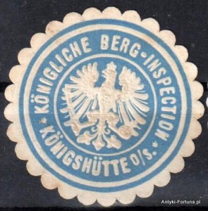  Winieta, siegielmarke , zalepka - Konigshutte - Chorzów - Pl 391