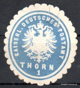 Winieta, siegielmarke , zalepka - Thorn - Toruń - Poczta - Pl 405