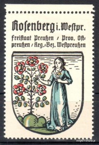 Znaczek Herb Miasta - Susz - Rosenberg Nr 1
