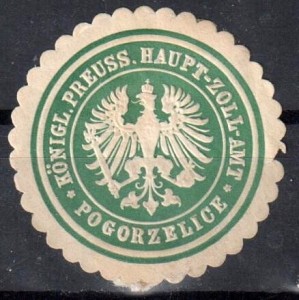 Winieta, siegielmarke , zalepka - Pogorzelice - Pl 447