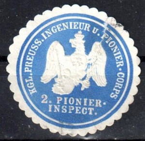  Winieta, siegielmarke  - Ingenieur u. Pionier Corps - Nr 158