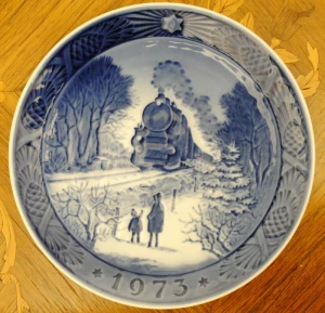 Talerz kobaltowy 1973 Royal Copenhagen  