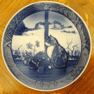 Talerz kobaltowy 1970 Royal Copenhagen  