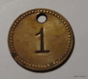 Spillemark  , żeton , marka Nr 1
