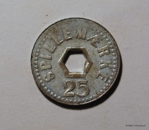 Spillemark 25  - Dania żeton Nr 7