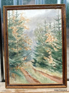 Obraz - akwarela , rycina - Las  - Nr 249