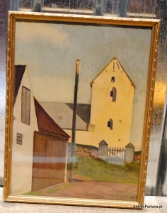 Obraz - akwarela , rycina - Słup - Nr 258