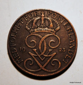 Szwecja, Gustaf V, 5 Öre, 1925 ore