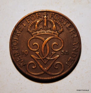  Szwecja, Gustaf V, 5 Öre, 1935 ore