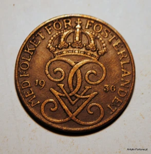 Szwecja, Gustaf V, 5 Öre, 1936 ore