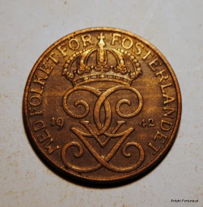  Szwecja, Gustaf V, 5 Öre, 1942 ore
