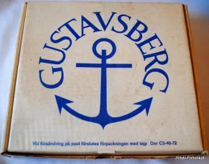 Talerz kobaltowy - Gustavberg 1972 