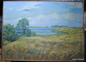 Obraz na płótnie Łąka nad rzeką - Nr 27/D