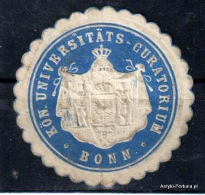 Winieta, siegielmarke - Kon. Universitats - Curatorium Bonn - Nr 11/a