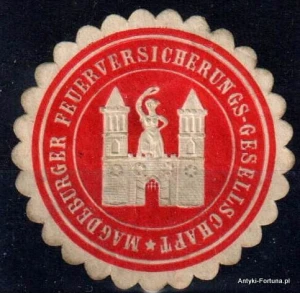 Winieta, siegielmarke - Magdeburg - ubezpieczenia- Nr 14/a