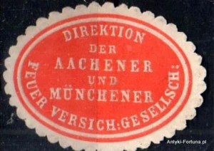 Winieta, siegielmarke - Aachener und Munchener - ubezpieczenia- Nr 15/a