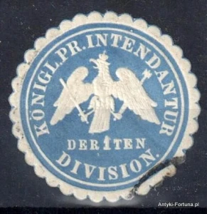 Winieta - Konigl.Pr. Intendantur der 1 Ten Division - Nr 17/a