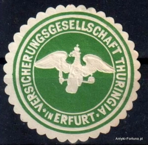 Winieta, siegielmarke - Erfurt - Nr 19/a ubezpieczenia