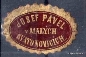 Winieta, siegielmarke - Josef Pavel v. Malych Svatonovicich- Nr 24/a