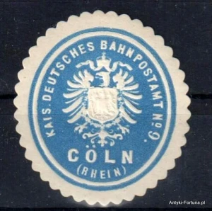 Winieta, siegielmarke - Bahnpostamt no 9 Coln  - Nr 44/a